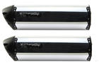 005-1770406v-b Two Brothers Racing Black Dual Mufflers Aluminum Fits Kawasaki