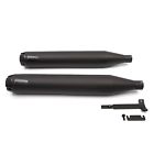 005-4140499d-b Two Brothers Dual Exhaust Ceramic Black Harley Davidson