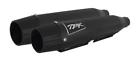 005-4710499d-b Two Brothers Racing Bros Dual Shorty Mufflers Black Harley Dyna