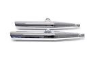 007-0117 Mac Performance Moto Guzzi Exhaust Motorcycle Mufflers Slash Cut Chrome