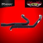 100-0451 Rinehart Racing Black Slimline Duals Header Kit For Harley Touring