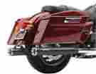 12117b Bassani Xhaust Fireflight Slash Cut Slip-on Mufflers 3 Chrome Harley Flstc 2007-2014
