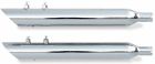 15301-200 Rush Exhaust New Mufflers Baffle Slash Down Chrome