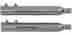 15305-175 Rush Exhaust 3.5 Mufflers 1.75 Tip Chrome