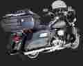 16767 Vance And Hines Twin Slash Oval Slip-on Exhaust Mufflers Hd Touring