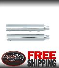18605-225 " Sportster Mufflers 3 Chrome Exhaust 2.25 04-08 Baffle Harley Rush Davidson