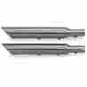 29701-200 Rush Exhaust 3 Mufflers 2 Chrome Slash Down
