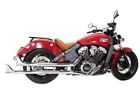 30-1761 Chrome Straight Fishtail Mufflers Indian Scout