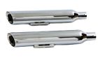 30-0861 30-2040 Radii Chrome Slip-on Slash Cut Mufflers Exhaust Pipes 1995-2005 Harley Dyna Fxd