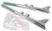 30-3026 Touring V-twin Manufacturing Black 1-7 8 Fishtail Drag Pipe Slip On Mufflers Exhaust 95-2016 Harley