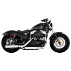 500-0400 Rinehart Racing Mufflers Chrome With Black End Caps
