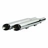 500972 Mcs Slash Cut Muffler Set Long Chrome For Harley Davidson