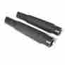 80-45700b 51-00927 Emgo Pair Of Black Shorty Slash Cut Mufflers Triumph Bsa Norton