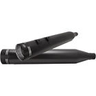 550-0601 Black Powder Band Race Tour Exhaust Mufflers For Harley Touring