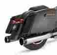 550-0619 S Harley Touring Slip On Mk45 Chrome Thruster W Black Contrast End Cap 4.5