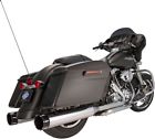 550-0623 Power Tune Mufflers Black Tracer End Caps Harley Touring