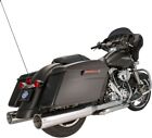550-0624 Power Tune Mufflers Chrome Tracer End Caps Harley Touring