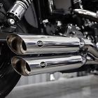 550-0722 Cycle Slash Cut Mufflers For Harley Dyna Fxd Chrome