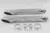 65240-66 58-84 Superior Harley Shovel Pan Turn Out Muffler Kit New Seamless With Clamps