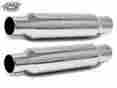 64-3 Midwest Motorcycle Supply Universal Shorty Muffler Pair Chrome Mufflers Fit 1.5 To 1.75 Pipes