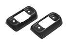 7367 Kuryakyn Muffler Bracket Cvr Black Works Round Mufflers