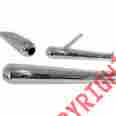 80-84035 Emgo Roadhawk 60 Megaphone Slip-on Muffler 16-1 8 Chrome Universal
