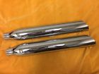 80513-07 80512-07 Harley Davidson Slash Cut Chrome Oem Exhaust Mufflers