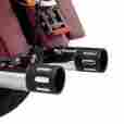 80611-09 Harley-davidson Harley Davidson Oem Touring Black And Chrome 4 Muffler End Caps New
