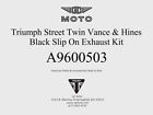 A9600503 Triumph Street Twin Vance Hines Black Slip On Exhaust Kit