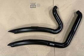 46071 Acm Black 2-2 2 Into Big Radius Exhaust System Harley Dyna Curves 2006-17 O/b