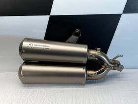 1263584-864 Akrapovic 2022 Indian Ftr 1200 Titanium Low Mount Slip On Exhaust
