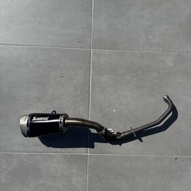 S-h125so4-asztbl Akrapovic Full Exhaust W Bung Black Titanium Honda Grom 125 Msx125 2022-23