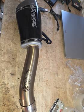 S-k10so25-hgitbl Akrapovic - Zh2 Kawasaki Slip-on Line Exhaust Titanium Muffler