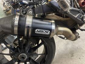 71806akn Arrow 71490mi Exhaust Race-tech Dark Approved For Ducati Hypermotard 821 2013-2015
