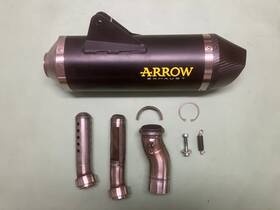 72624akn Arrow Race-tech Dark Aluminum Exhaust 2024 Ktm 690 Enduro R Smc