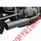 Ba-1050-00b Baron Custom Accessories 4 Diameter Straight Cut Black Slip-on Exhaust Mufflers For Yamaha Bolt