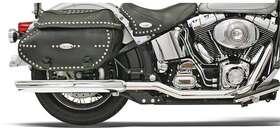 1801-0452 Bassani 86-17 Harley Davidson Softail True Dual 3 Inch Slash Up Slip-on Mufflers