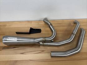 1f42ss Bassani Road Rage 2-into-1 Shorty Exhaust For Harley Touring 2017-2025 Ss