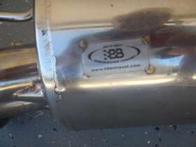 397348 Billy Boat Brand Billyboat Perf. Mufflers 2 1/2 Inch Exhaust Inlet Duel Oval Out Let Not Npp
