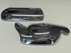 18121341524 Bmw 1995 R1100gs Muffler Exhaust Chrome Shrouds Covers Heat Shields Pair Of 2