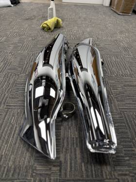 18519443984 Bmw 18519443983/18519443984 R18 Oem Fishtail Exhaust Pair 0l11/0l13