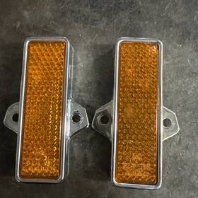 63141356802 Bmw Airhead R75 R90 R100 Front Fork Reflectors - Very Clean