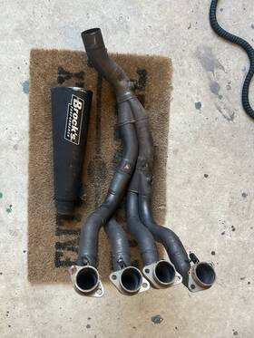 398685 Brocks Performance Alien Head 2 Full Exhaust System Black 14 Inch Muffler Gsx-r1000/r 17-24