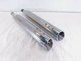 05-0618 Bub Pair Harley Davidson Road King Electra Glide Chrome Slip On Exhaust Mufflers