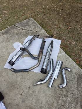 63090-07 Bub Rinehart Exhaust With Headers For Harley Touring 2007 2008 Road King