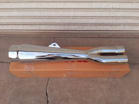 Vex001 Cary Faas Cfr 4 1/2 Inch Chrome Megaphone Muffler Harley Davidson V-rod 02-17