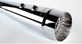 Cfr-flh002c Cfr Cary Faas 4 1/2 Inch Slip-on Mufflers With Smooth/fluted Tips 1995-2016 Touring