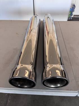 4409338 Cobra Chrome Nh Neighbor Hater Series Mufflers - 6109 For 2017-2024 Touring Hd