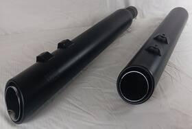 4409942 Cobra For 17 Touring Harley Raven Black 909 Upper Cut Slip-on Mufflers