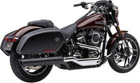 6520b Cobra Black 909 Twins 4 Inch Slip-on For Sport Glide